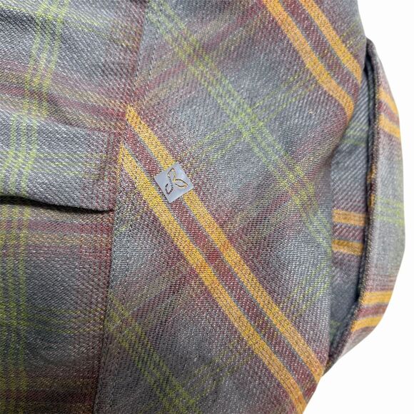 PraNa Men's Plaid Overcoat Jacket Brown 2XL Casual Fall - Picture 12 of 15